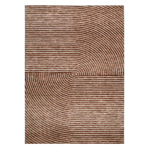 Vista Abstract Zen Rust Floor Rug