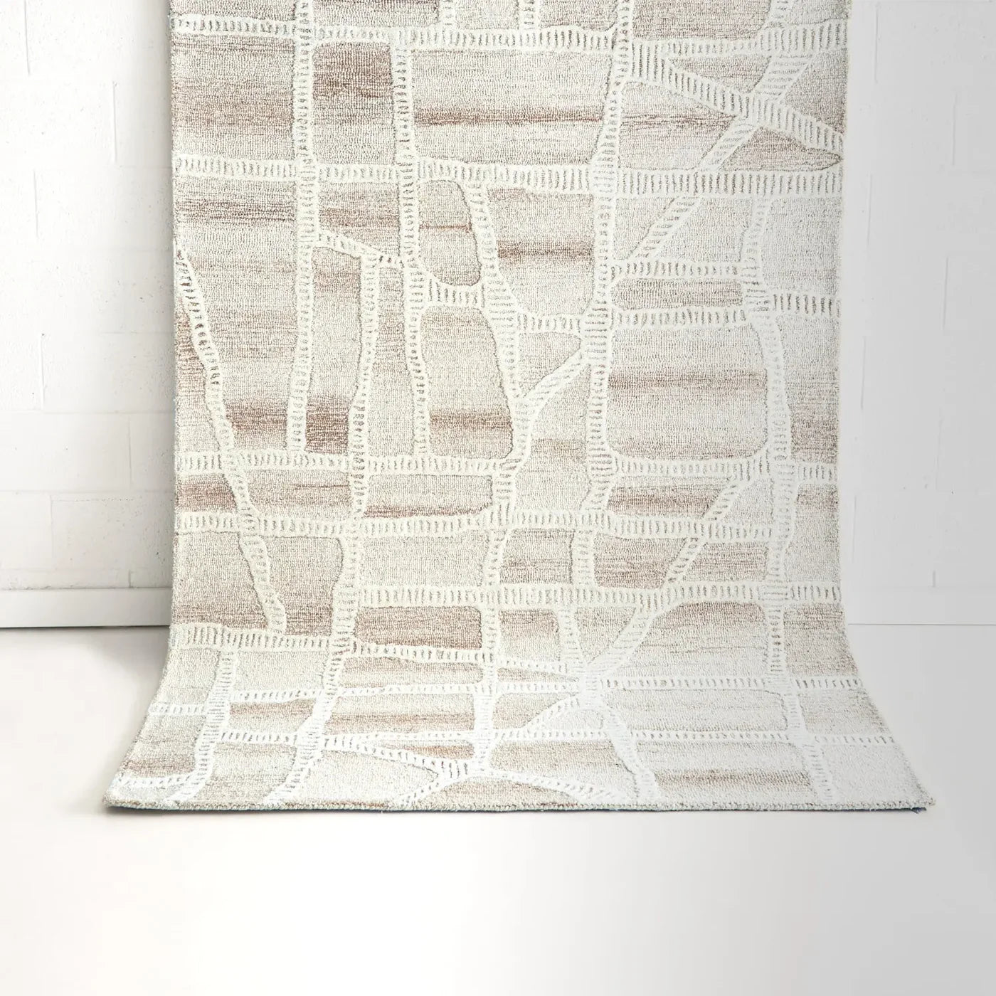 Wattle  Ivory  Beige  Wool  Rug