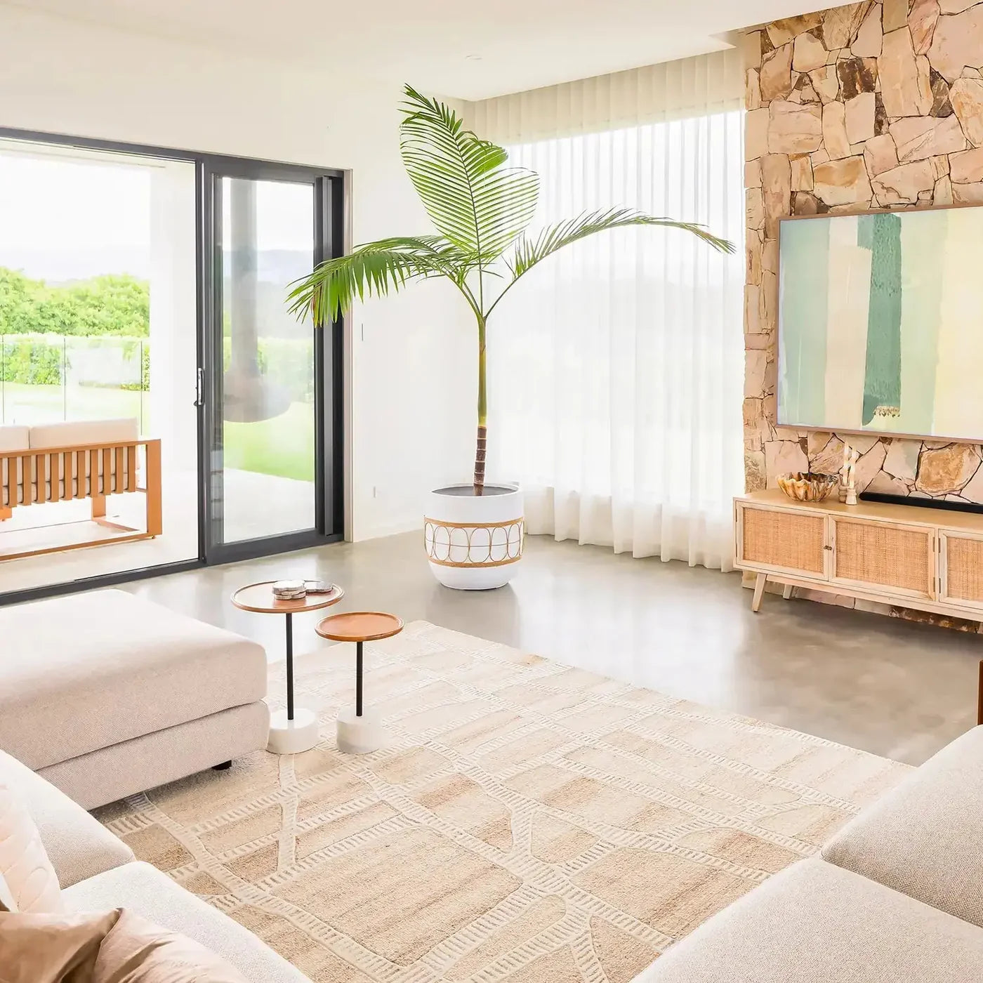 Wattle  Ivory  Beige  Wool  Rug