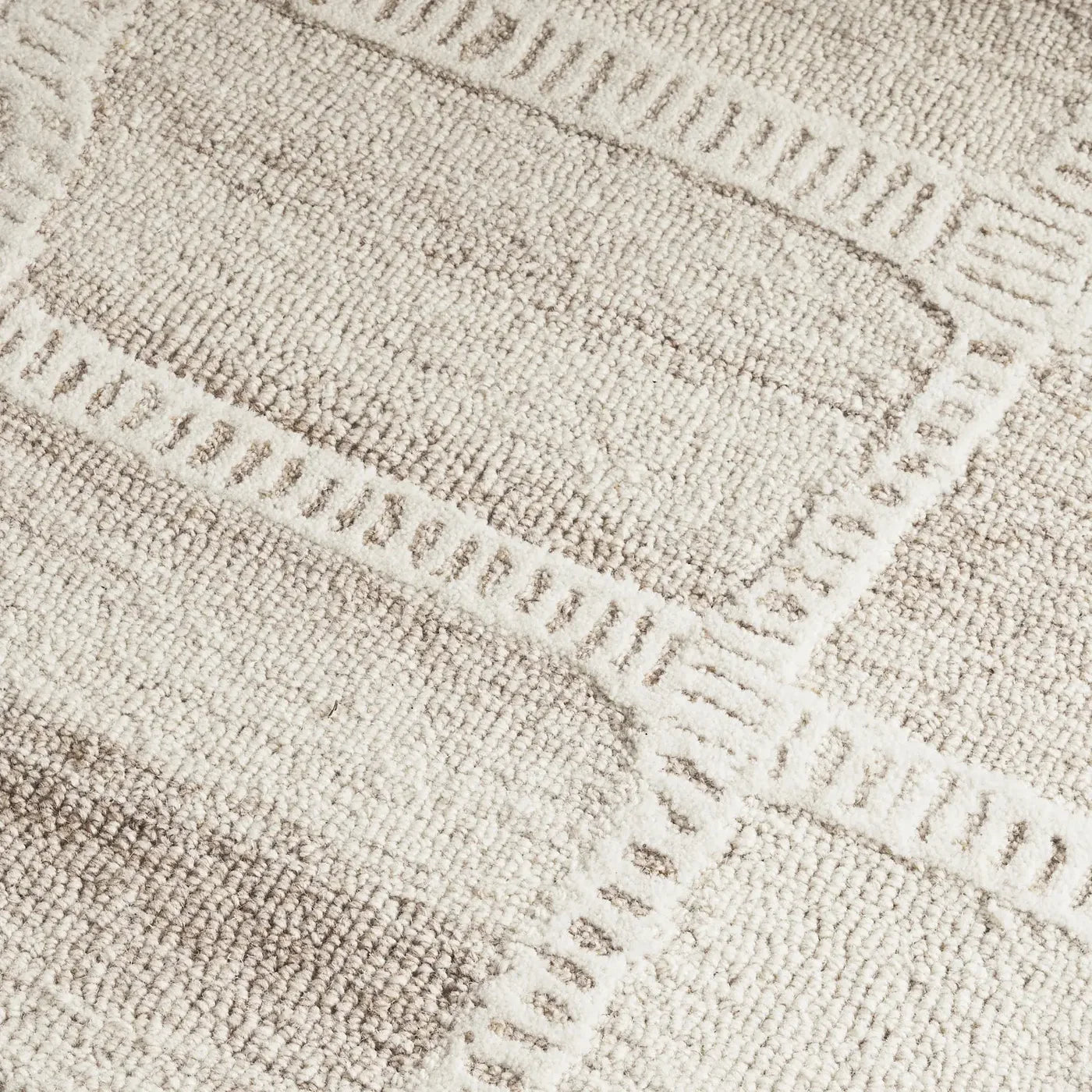 Wattle  Ivory  Beige  Wool  Rug