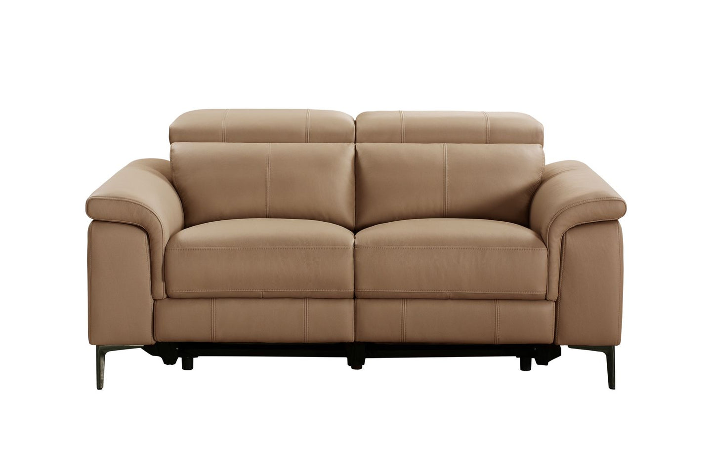 Kevin Mocha Leather 2 Seater Electric Recliner