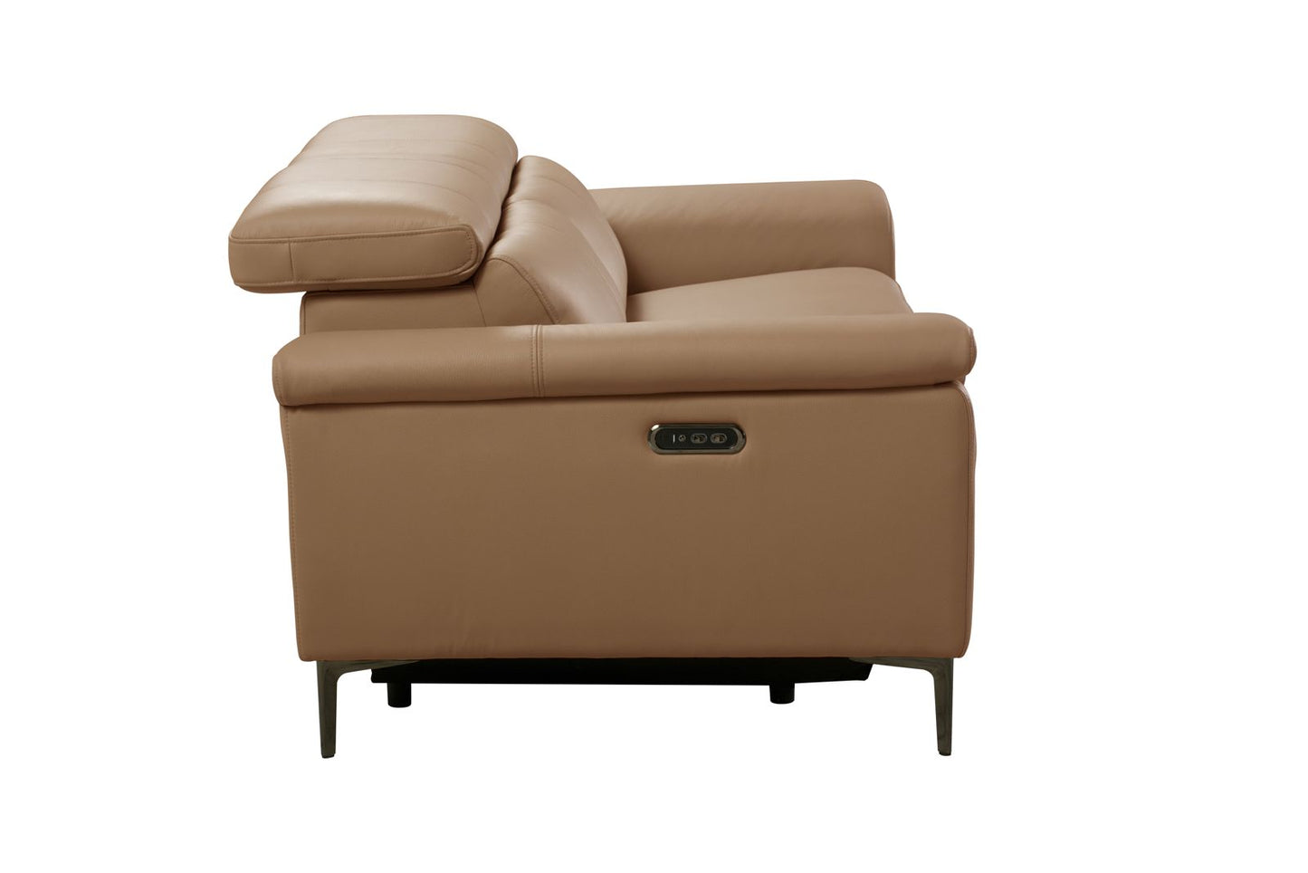 Kevin Mocha Leather 2 Seater Electric Recliner