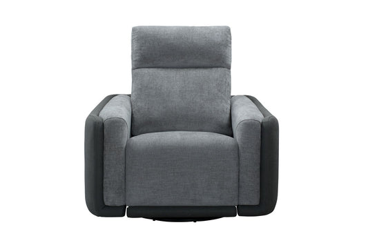 Momba Grey Fabric Single Power Recliner
