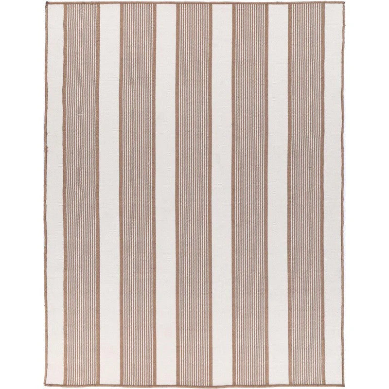 Miami Taupe Stripe Indoor Outdoor Rug