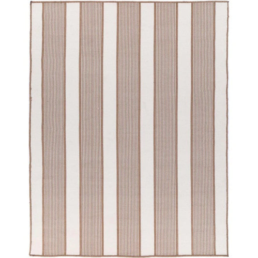 Miami Taupe Stripe Indoor Outdoor Rug