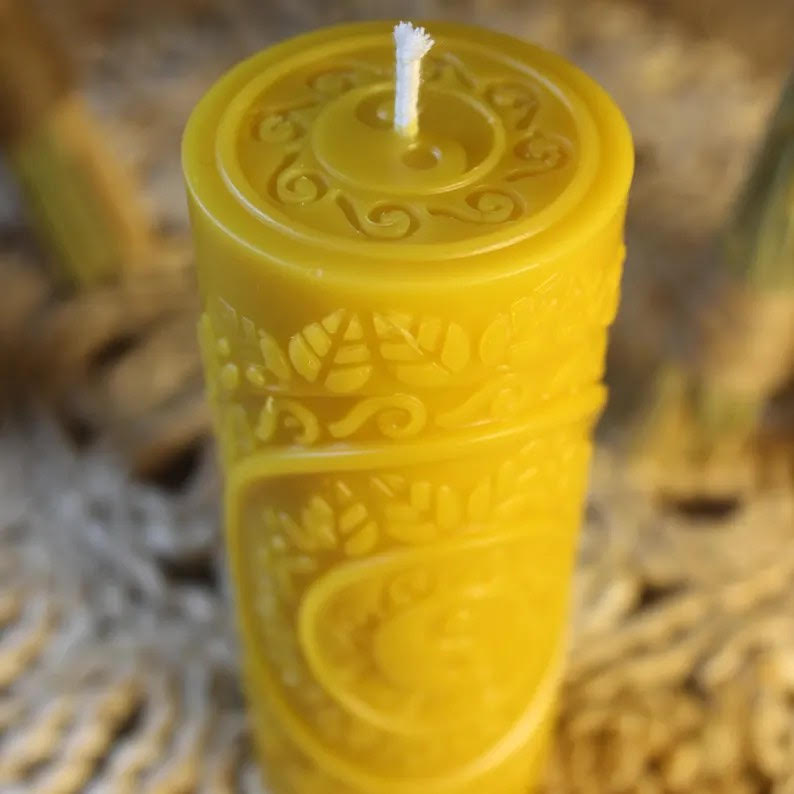 Mandala Scented Pillar Candle