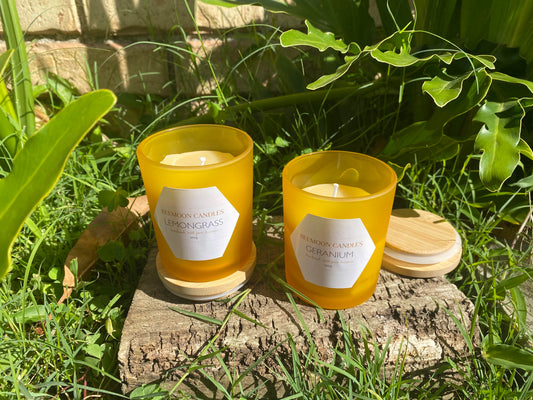 Beeswax Lemongrass Scented Candle