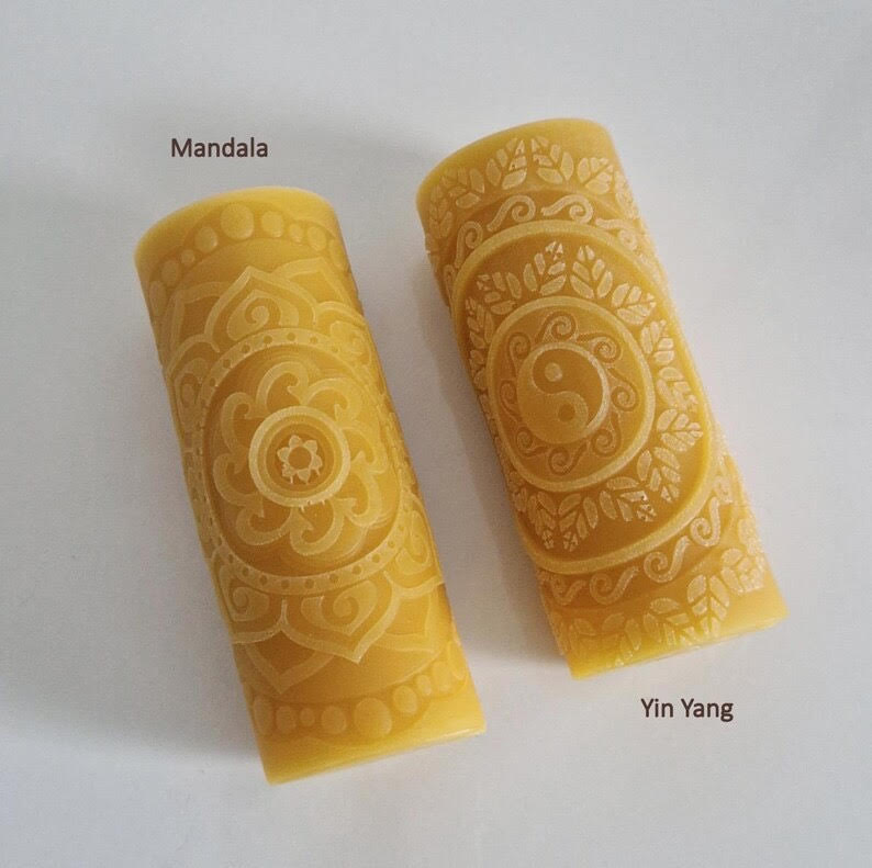 Mandala Scented Pillar Candle